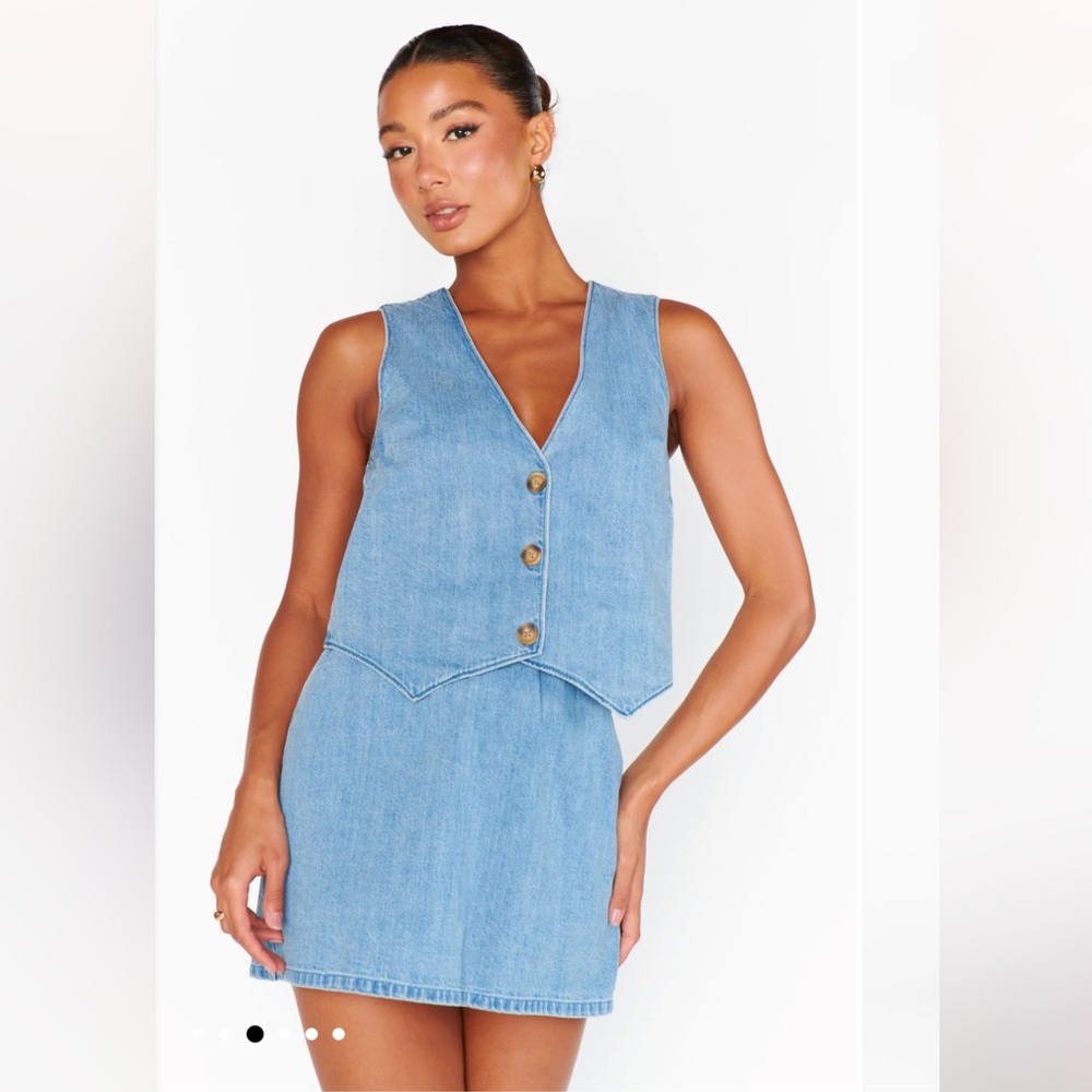 Show Me Your Mumu Denim All Night Skort